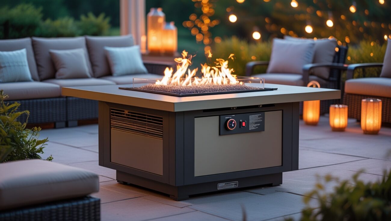 Best Square Propane Fire Pits with Push Button Ignition and Safety Cover