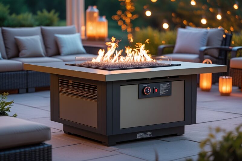 Best Square Propane Fire Pits with Push Button Ignition and Safety Cover