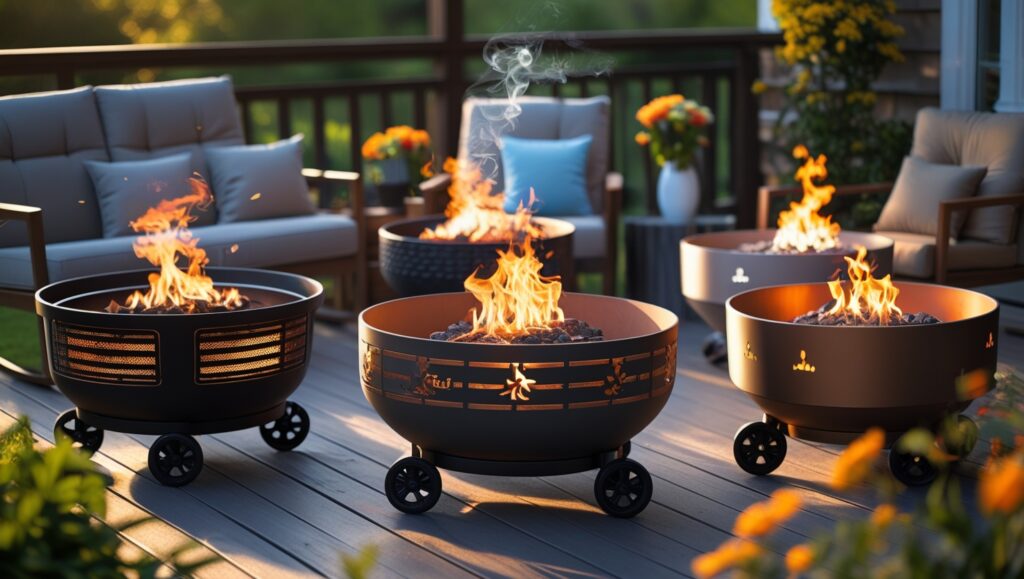 Top Amazon Fire Pits with Wheels for Easy Movement