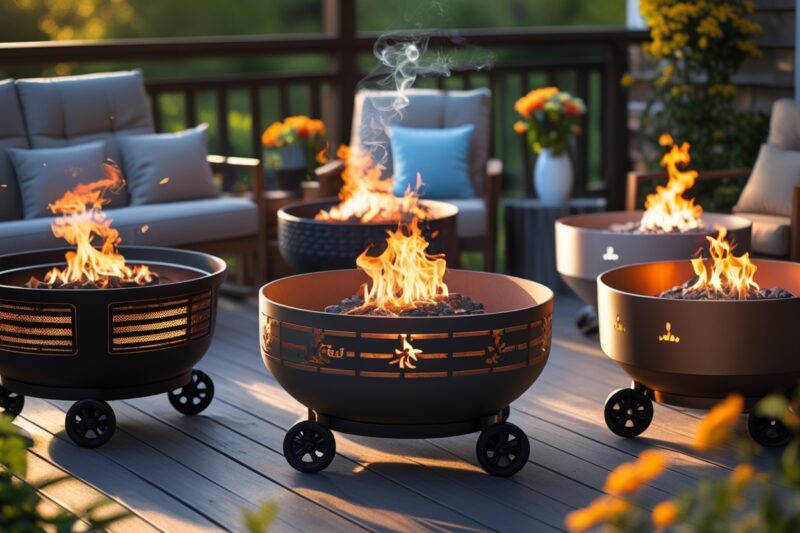 Top Amazon Fire Pits with Wheels for Easy Movement