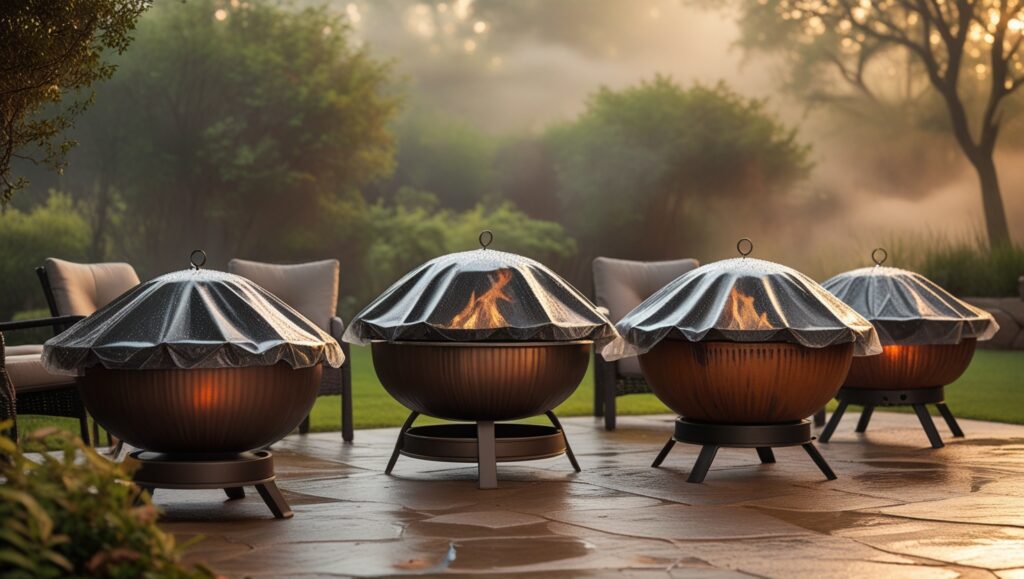 Top Fire Pits with Rain Covers and Waterproof Protection