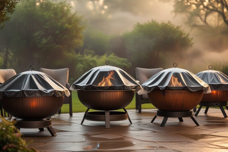 Top Fire Pits with Rain Covers and Waterproof Protection