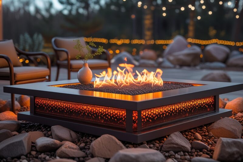 Best Outdoor Heating Tables with Flame Control and Decorative Rocks