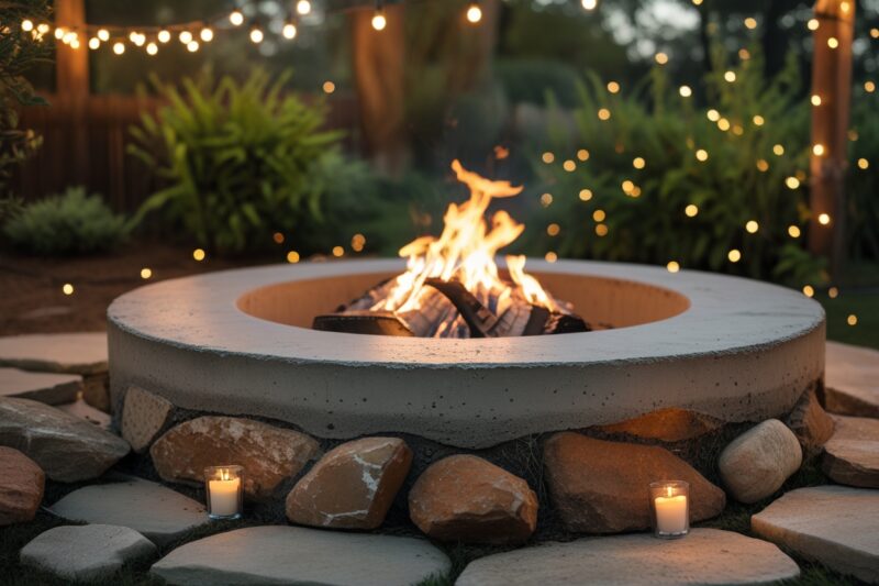 Top Stone and Concrete Fire Pits for Rustic Backyard Vibes