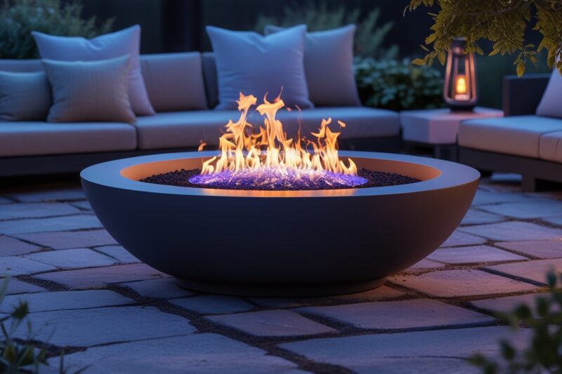 Best Rated Fire Pits with LED-Lit Controls for Night Use