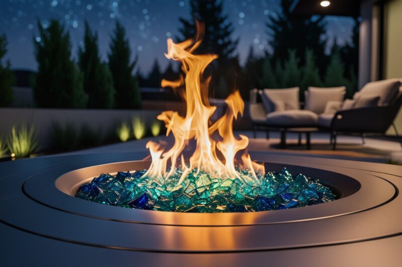 Best Outdoor Fire Pits with Fire Glass Inserts (Modern Look)