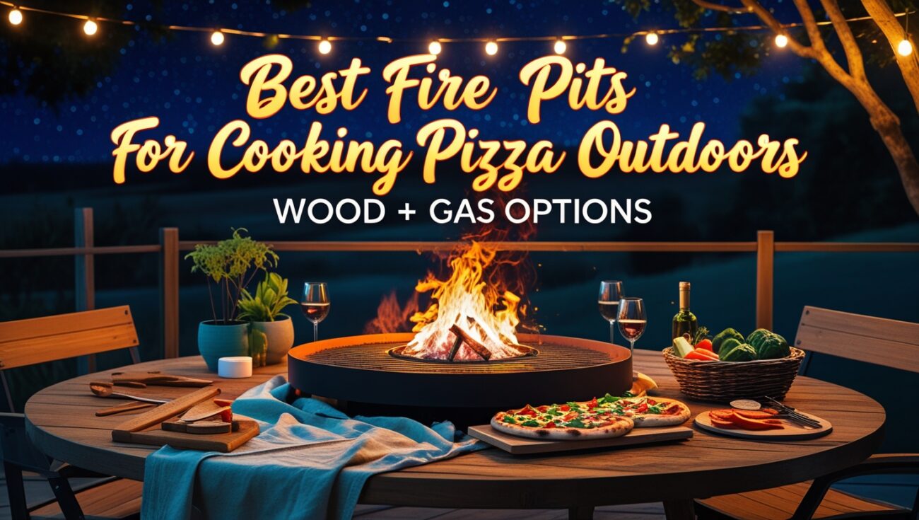 Best Fire Pits for Cooking Pizza Outdoors (Wood + Gas Options)