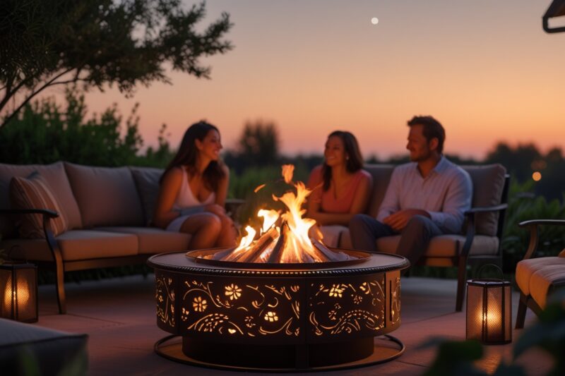 Best Fire Pits with Built-In Lighting for Night Use